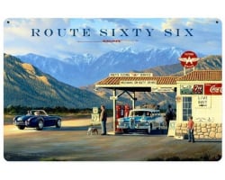 Route 66 Metal Sign - 18" x 12"