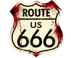 Route 666 Metal Sign - 15" x 15"