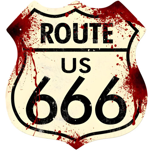Route 666 Metal Sign - 15" x 15"