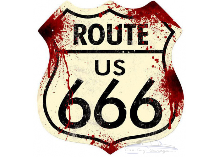 Route 666 Metal Sign