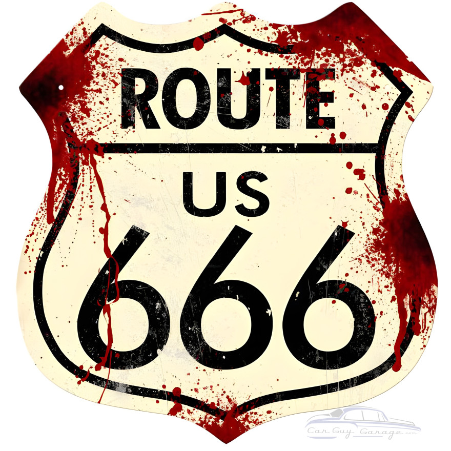Route 666 Metal Sign - 15" x 15"