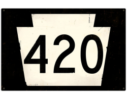Route 420 Metal Sign - 36" x 24"
