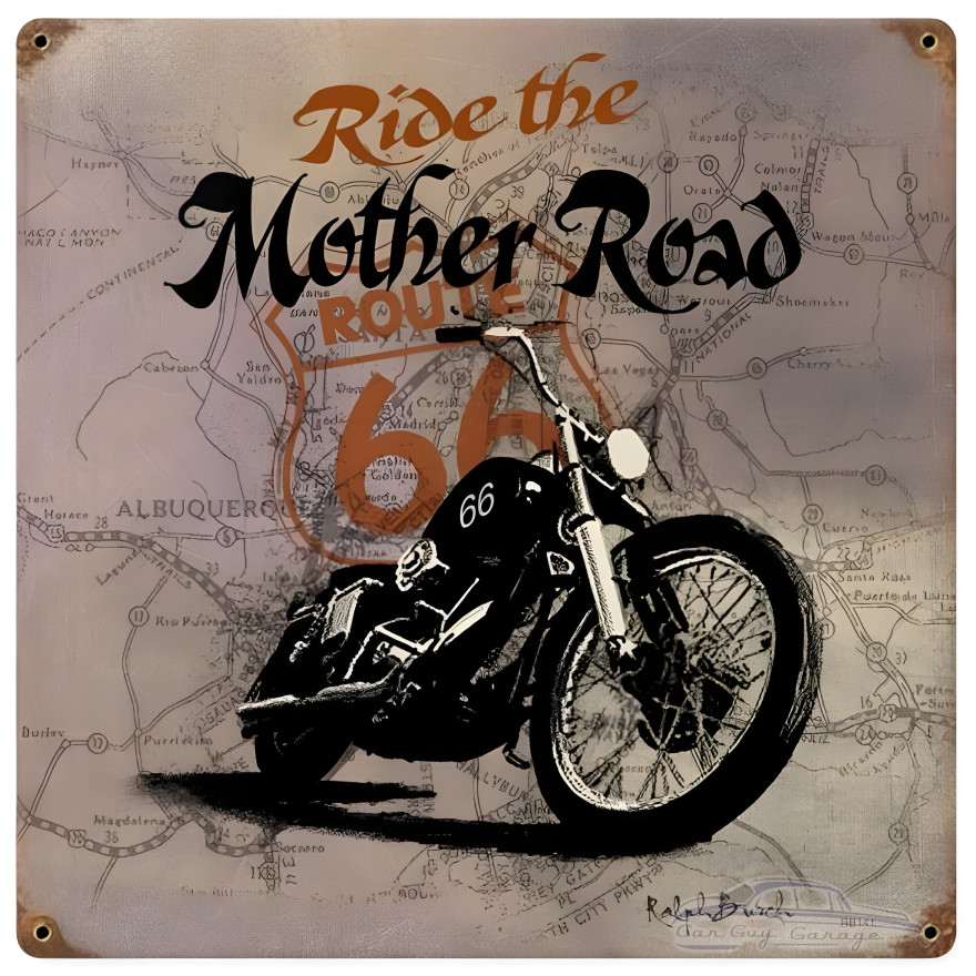 Route 66 Mother Metal Sign - 12" x 12"