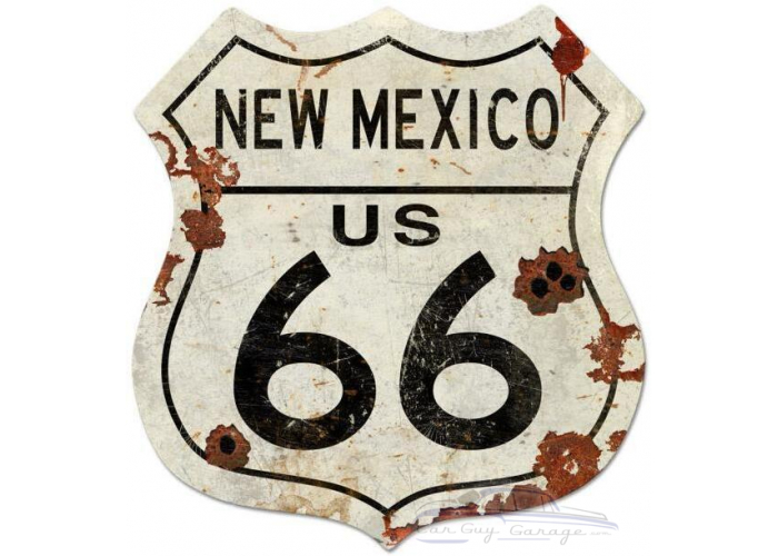 Route New Mexico US 66 Metal Sign - 40" x 42"