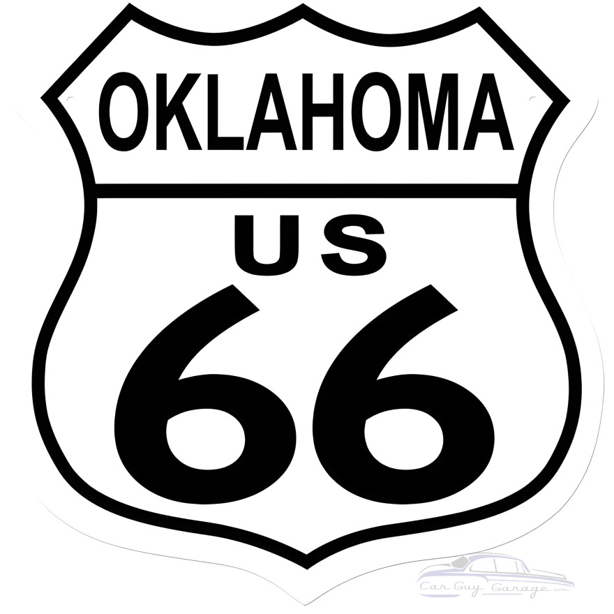 Route 66 Oklahoma Metal Sign - 15" x 15"