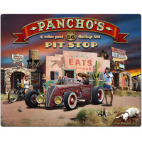 Route 66 Pancho's Metal Sign - 24" x 30"