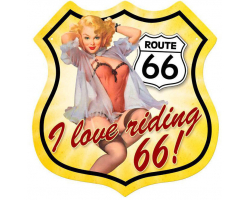 Route 66 Pinup Metal Sign
