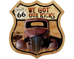 Route 66 Rusty Sign - 15" x 15"