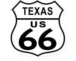 Route 66 Texas Metal Sign