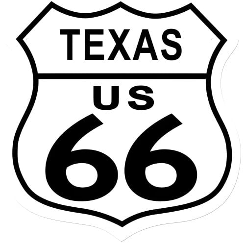 Route 66 Texas Metal Sign - 15" x 15"