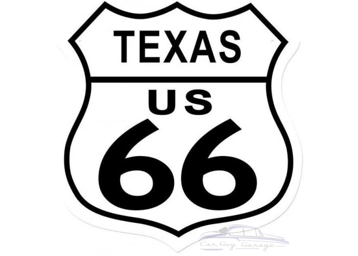 Route 66 Texas Metal Sign