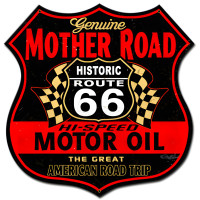 Route 66 The Mother Road Metal Sign - 24" x 24"