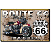 Route 66 The Mother Road Metal Sign - 24" x 16"