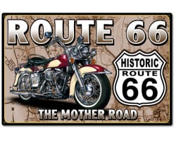 Route 66 The Mother Road Metal Sign - 24" x 16"