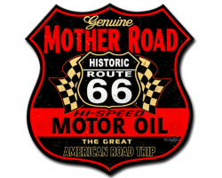 Route 66 The Mother Road Metal Sign - 14" x 14"