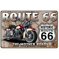 Route 66 The Mother Road Metal Sign - 18" x 12"