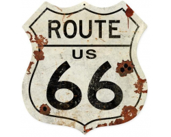 Route US 66 Metal Sign - 28" x 28"
