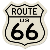Route US 66 Metal Sign - 15" x 15"