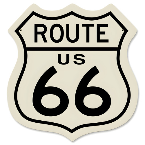 Route US 66 Metal Sign - 15" x 15"