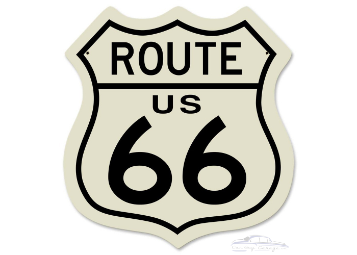 Route US 66 Metal Sign - 15" x 15"