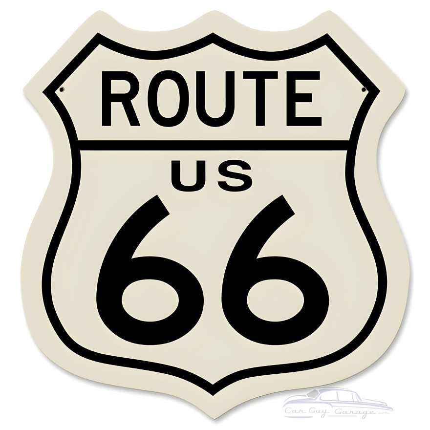 Route US 66 Metal Sign - 15" x 15"