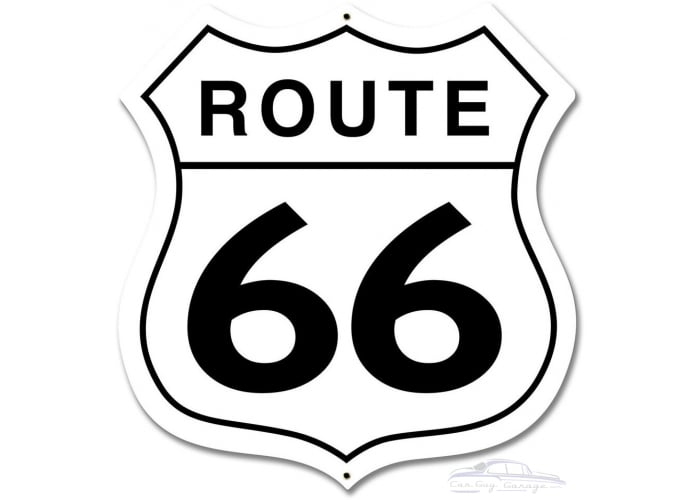 Route US 66 Metal Sign - 40" x 42"