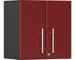 Ruby Red Metallic MDF 2-Door Wall Cabinet