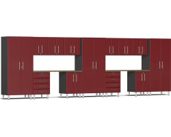 Red Modular 15 Piece Kit with Dual Workstation