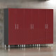 Red Modular 3 Piece Garage Storage Closets Red Modular 3 Piece Garage Storage Closets