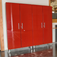 Red Modular 2 Piece Garage Storage Closets