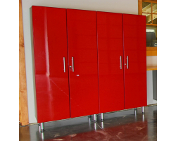 Ruby Red Metallic MDF 2-Pc Tall Garage Closets