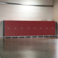 Red Modular 8 Piece Garage Storage Closet Kit