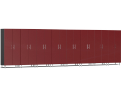 Ruby Red Metallic MDF 8-Piece Tall Cabinet Kit