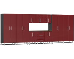 Ruby Red Wood 11-Piece Kit with Bamboo Worktop
