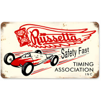 Russetta Timing Metal Sign - 14" x 8"