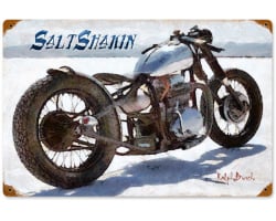 Salt Shakin Motorcycle Metal Sign - 18" x 12"