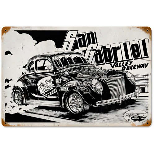 San Gabriel Metal Sign - 18" x 12"