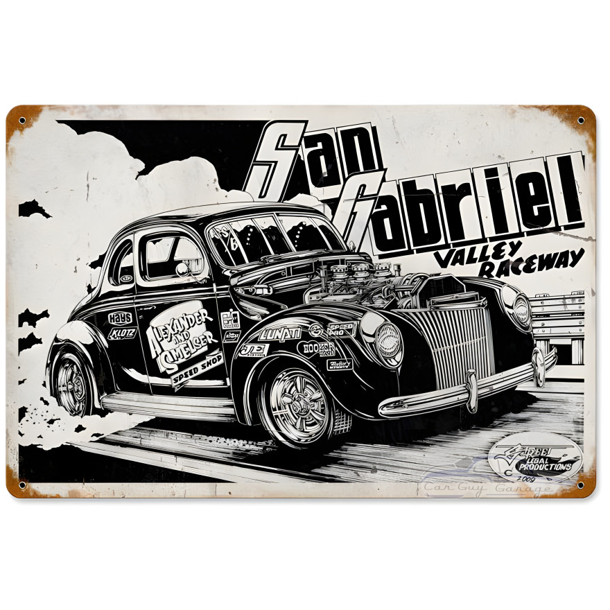 San Gabriel Metal Sign - 18" x 12"
