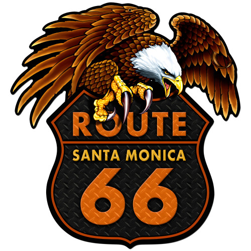 Santa Monica Eagle Metal Sign - 16" x 18"