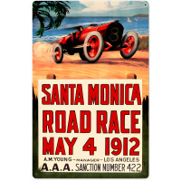Santa Monica Metal Sign - 16" x 24"