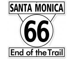 Santa Monica 66 Metal Sign - 16" x 16"