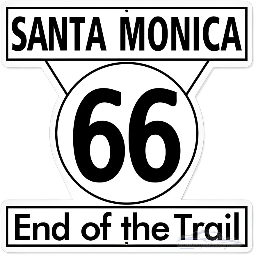 Santa Monica 66 Metal Sign - 16" x 16"