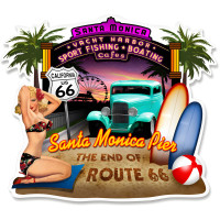 Santa Monica Metal Sign - 15" x 17"
