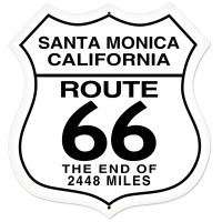 Santa Monica Metal Sign - 28" x 28" Custom Shape