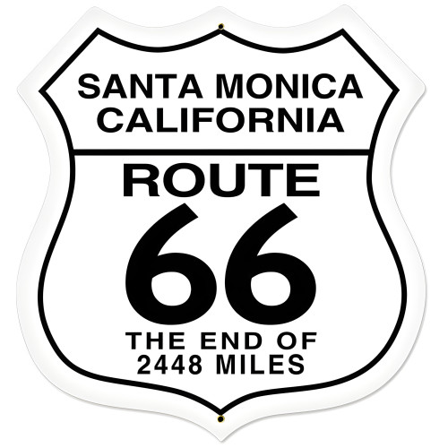 Santa Monica Metal Sign - 28" x 28" Custom Shape