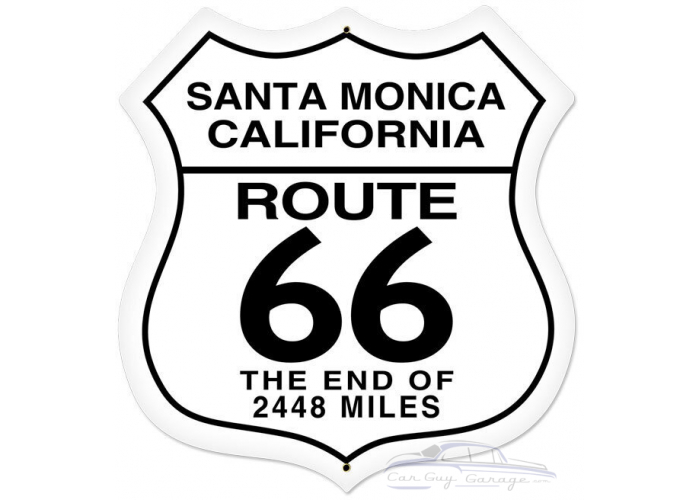 Santa Monica Metal Sign - 28" x 28" Custom Shape