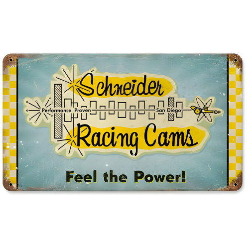 Schneider Horsepower Metal Sign - 14" x 8"