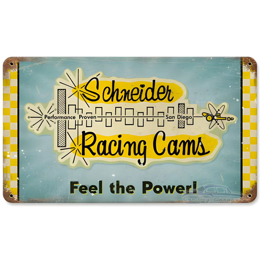 Schneider Horsepower Metal Sign - 14" x 8"