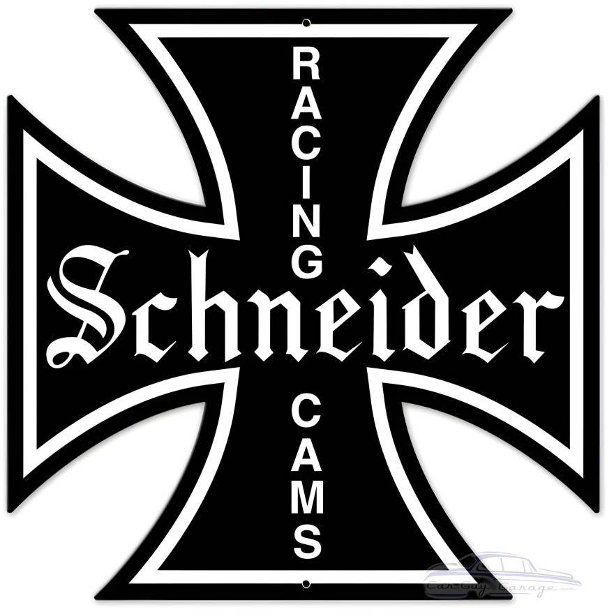 Schneider Logo Metal Sign - 28" x 28" Custom Shape