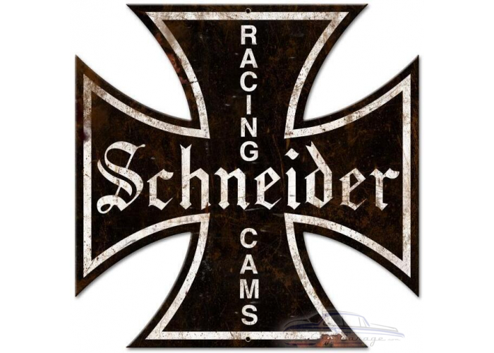 Schneider Logo - Grunge Metal Sign